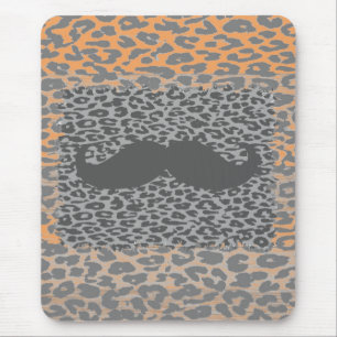 Tapis De Souris Barbe grise et imprimé léopard
