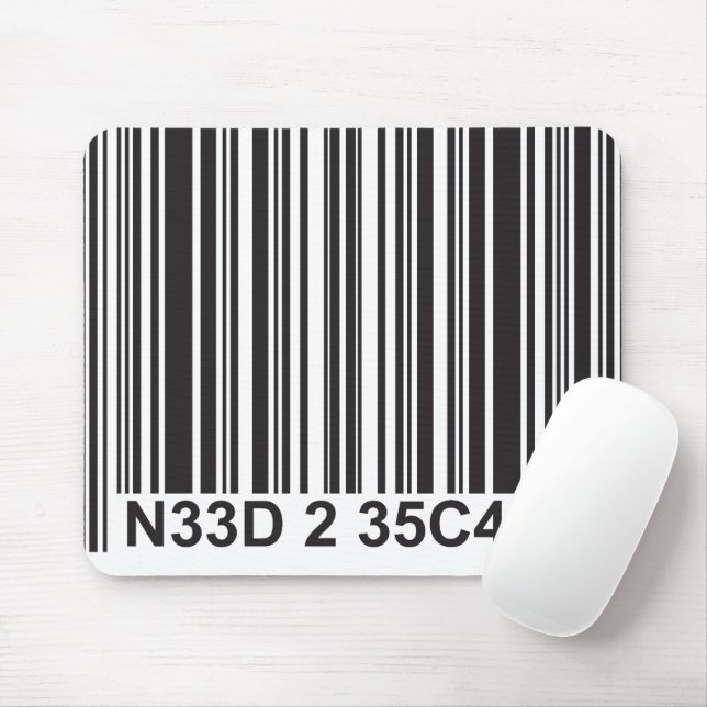 Tapis De Souris Barcode Leetspeak - Nécessité d'échapper à la cart (Avec souris)