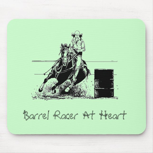 Tapis De Souris Baril Racer Au Coeur (Devant)