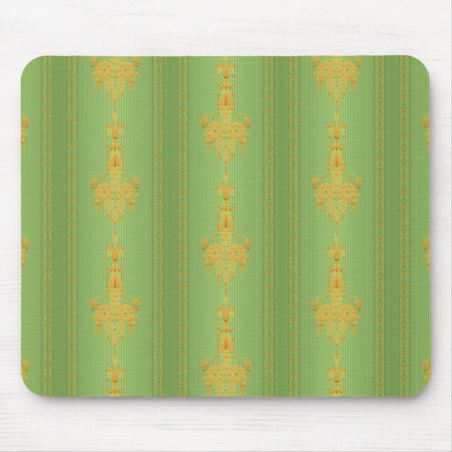 Tapis De Souris Baroque motif floral avec bordure (Devant)