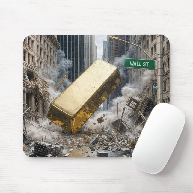 Tapis De Souris Barre d'or écrasant Wall Street (Avec souris)