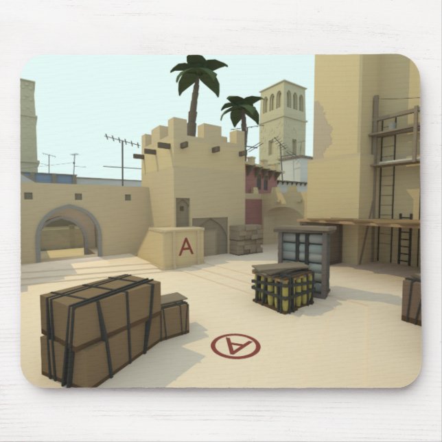 Tapis De Souris Bas poly mirage de carte de CSGO (Devant)