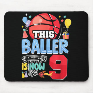 Tapis De Souris Basball Bball 9e anniversaire Ce basketteur a main