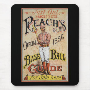 Tapis De Souris Base-ball Sportif Vintage, Illustration de la Couv