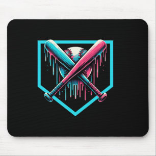 Tapis De Souris Baseball Accueil Plate Driys Baseball Bat