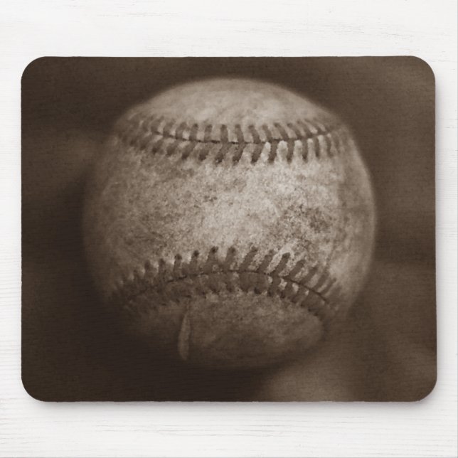Tapis De Souris Baseball de Sepia vintage (Devant)