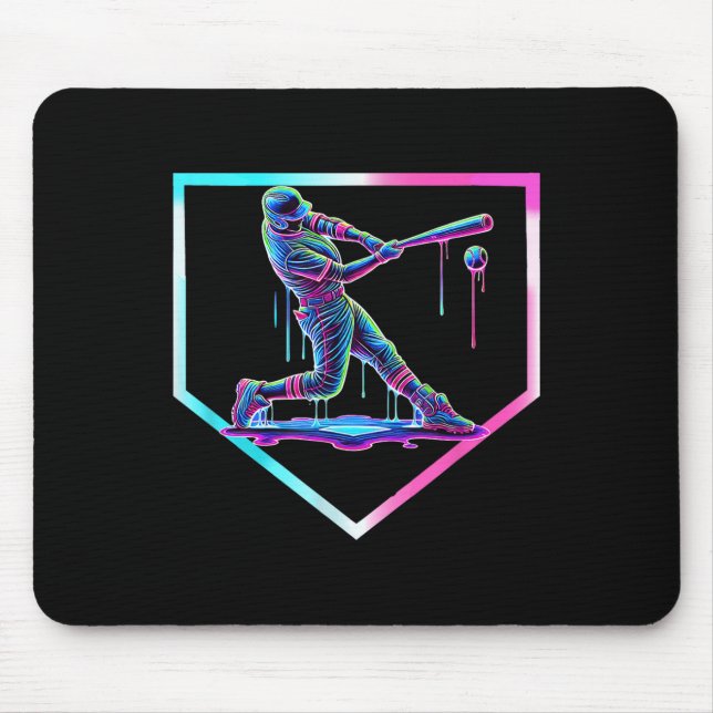 Tapis De Souris Baseball Driam Crème de glace Baseball Accueil Pla (Devant)