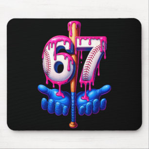 Tapis De Souris Baseball Drip 6 7 Numéro 67 Six Sept Mème Hommes