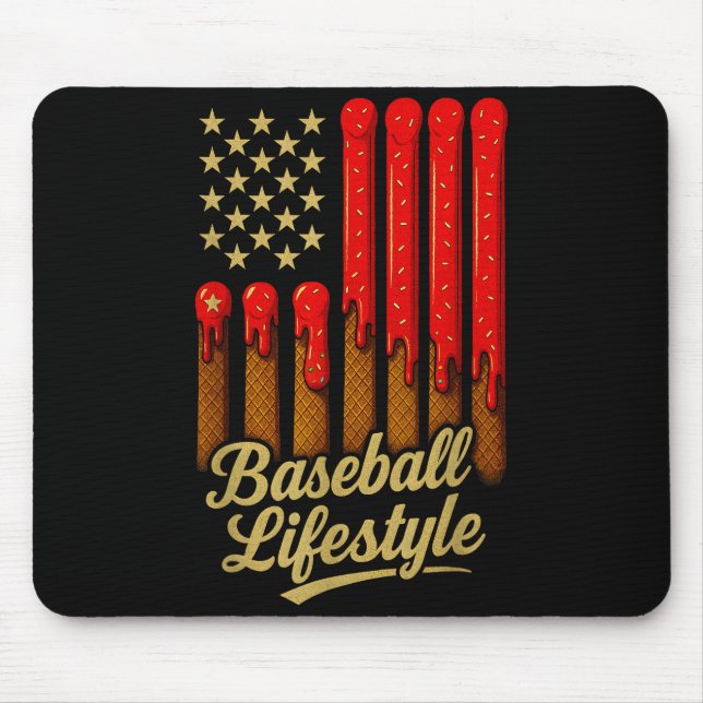 Tapis De Souris Baseball Lifestyle 101 Apparel Youth Baseball Drip (Devant)