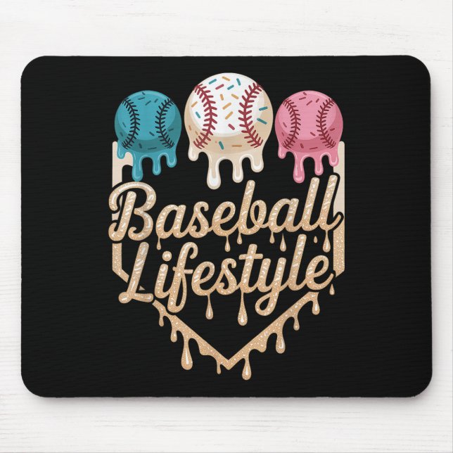 Tapis De Souris Baseball Lifestyle 101 Vêtements Jeune Baseball Dr (Devant)