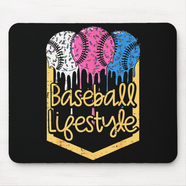Tapis De Souris Baseball Lifestyle Ball Sprinkles Drip Boys Kids M (Devant)