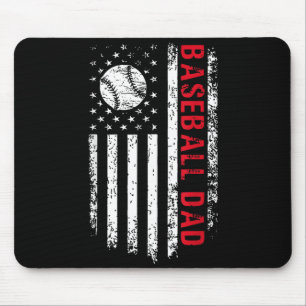 Tapis De Souris Baseball PAPA USA Drapeau Américain Fête des Pères