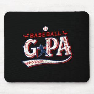 Tapis De Souris Baseball Rétro G-pa Joyeuse Fête des Pères Pour Ho