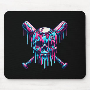 Tapis De Souris Baseball Skull Drift Baseball Baseball Base-ball C