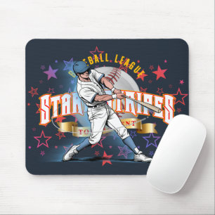 Tapis De Souris Baseball Stars & Stripes (Mode sombre)