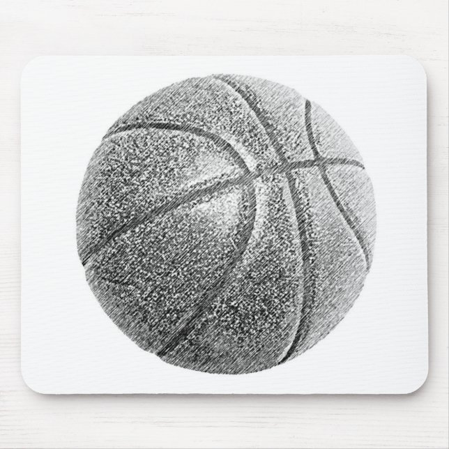 Tapis De Souris Basket-ball avec effet crayon (Devant)