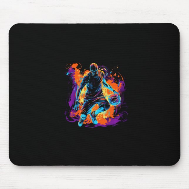 Tapis De Souris Basket-Ball En Art Design (Devant)