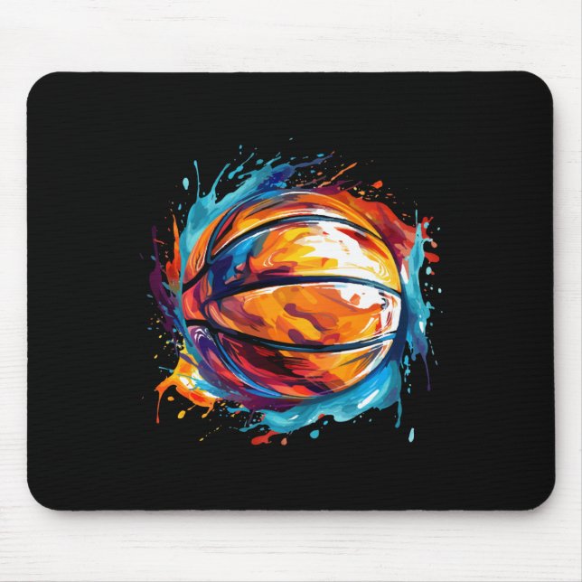 Tapis De Souris Basket-Ball En Art Design 1 (Devant)