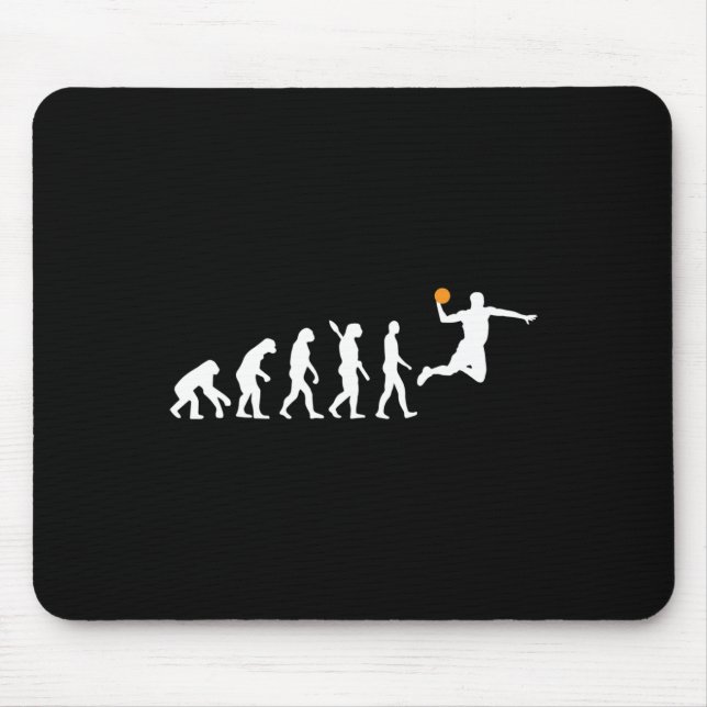 Tapis De Souris Basket-ball - Évolution humaine Darwin (Devant)