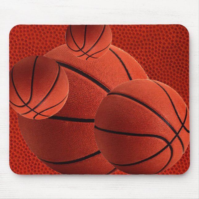Tapis De Souris Basket-ball Gros plan Texture Peau Mousepad (Devant)