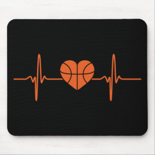 Tapis De Souris Basket-ball Heartbeat Sport Motive