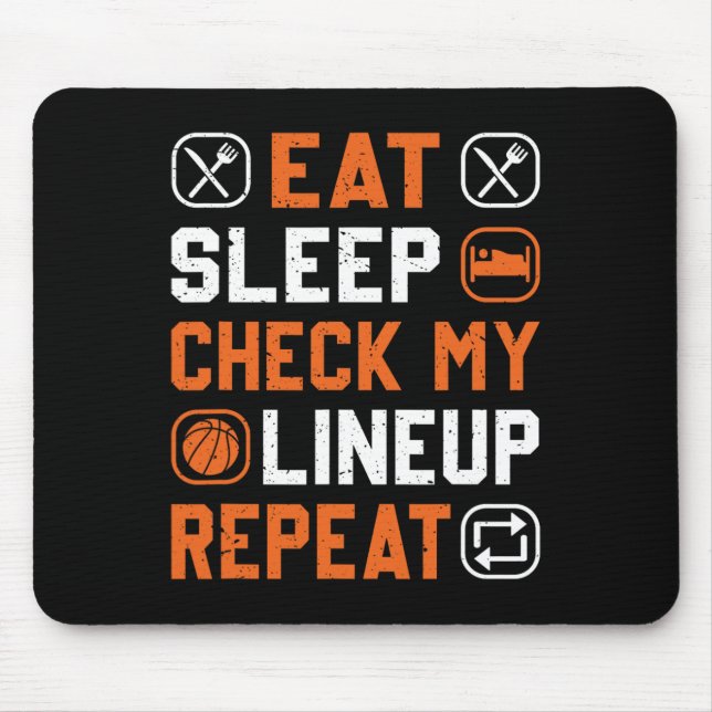 Tapis De Souris Basket-ball Hommes Garçon Vérifiez Ma Ligne Vers L (Devant)