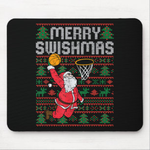 Tapis De Souris Basket-ball laid Noël Noël Noël Noël Noël Père Noë