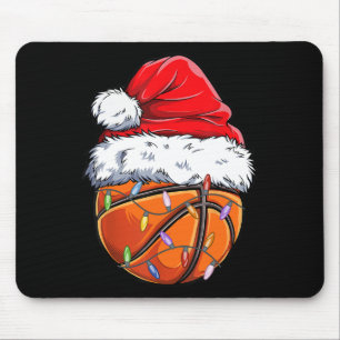Tapis De Souris Basket-ball Noël Chapeau - Fun Basket-ball Xm