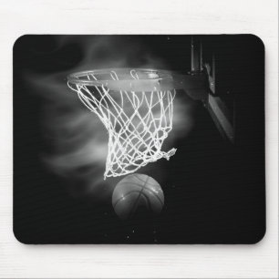Tapis De Souris Basket-ball noir et blanc