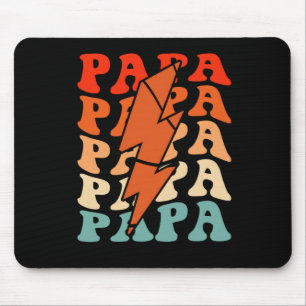 Tapis De Souris Basket-ball Papa Retro Super Lightning Bolt Fa