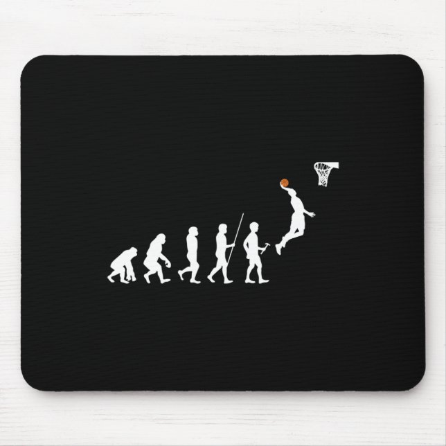 Tapis De Souris Basket-ball sur l'évolution humaine (Devant)