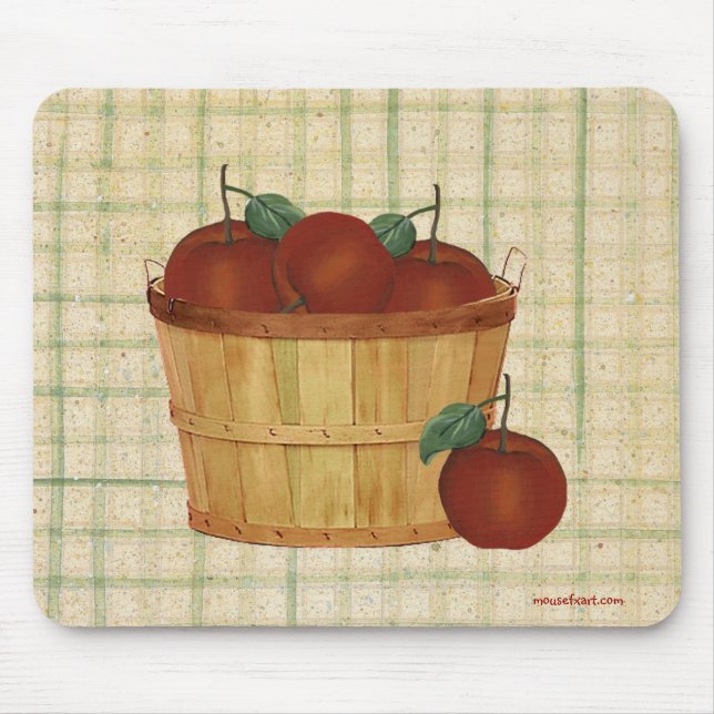 Tapis De Souris Basket Of Apples Mousepad (Devant)