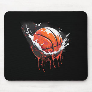 Tapis De Souris Basketball Aquarelle Artwork Basketball Joueur Dr.