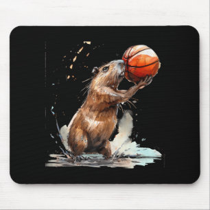 Tapis De Souris Basketball Aquarelle Basketball Joueur Armoire Ca