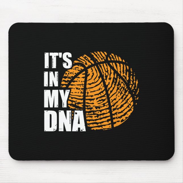 Tapis De Souris Basketball C'est dans mon ADN empreintes digitales (Devant)