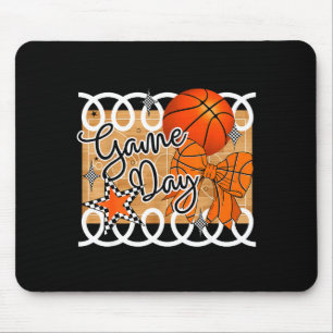Tapis De Souris Basketball Coquette Arc Jour de Match Femmes Fille