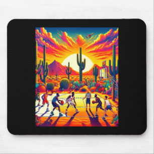 Tapis De Souris basketball coucher de soleil désert de Phoenix_ va
