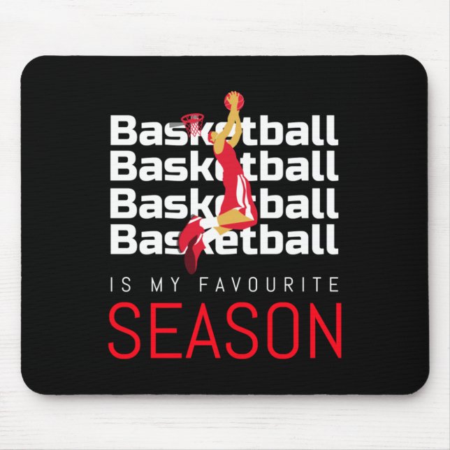 Tapis De Souris Basketball Est Ma Saison Favorite Dunk (Devant)