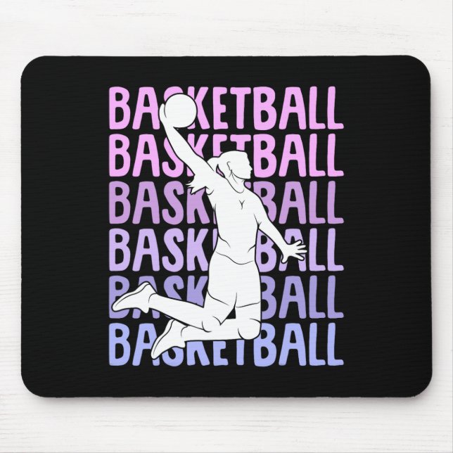 Tapis De Souris Basketball Fille Enfants (Devant)