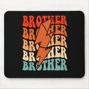 Tapis De Souris Basketball Frère Retro Super Lightning Bolt Gras
