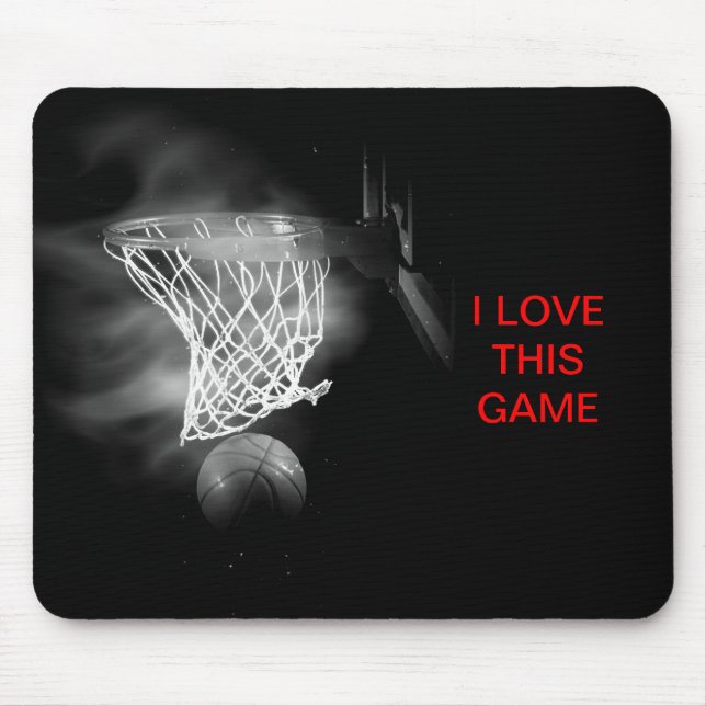 Tapis De Souris Basketball J'Aime Ce Jeu Souris Pad (Devant)