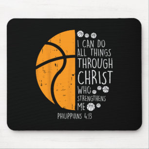 Tapis De Souris Basketball je peux faire des choses Bible Verse Di