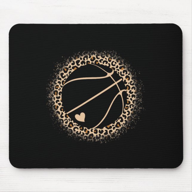 Tapis De Souris Basketball mignonne Empreinte de léopard filles Ba (Devant)