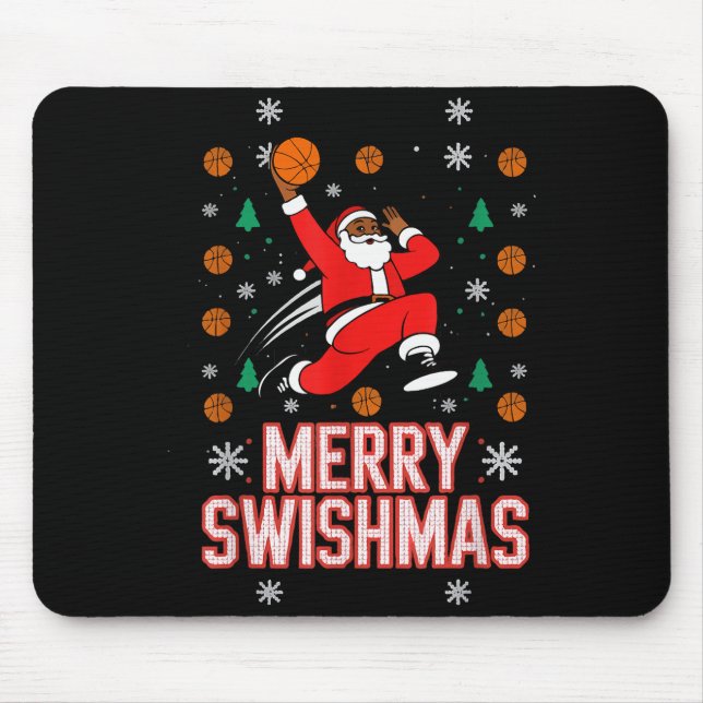 Tapis De Souris Basketball Shirt Boys Christmas Pajamas Merry Swis (Devant)