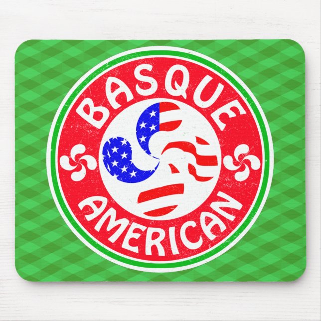 Tapis de souris basque américain Euskara Lauburu (Devant)
