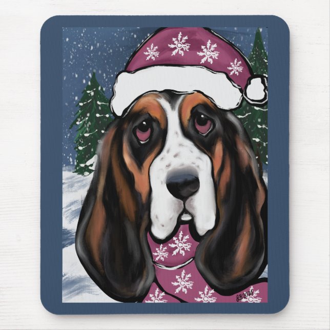 TAPIS DE SOURIS BASSET HOUND  (Devant)