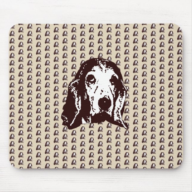 Tapis De Souris Basset Hound Big Face (Devant)