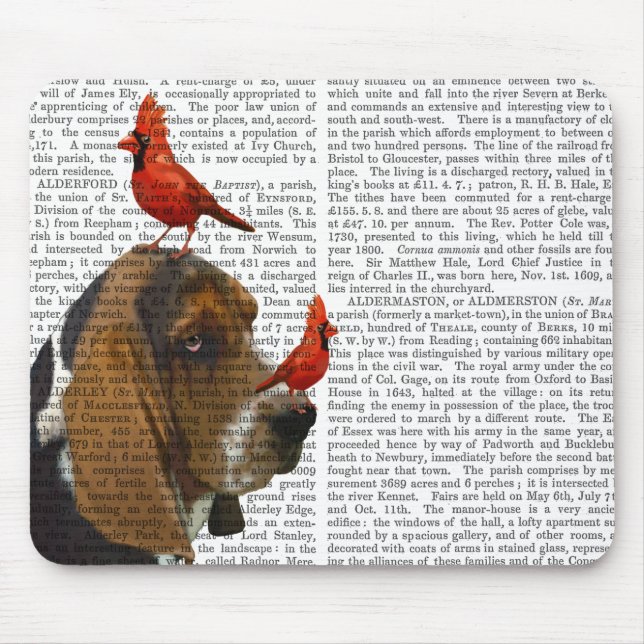 Tapis De Souris Basset Hound et Birds (Devant)
