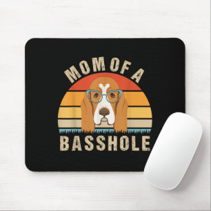 Tapis De Souris Basset Hound Féminin Présente Maman Drôle D'un Bas