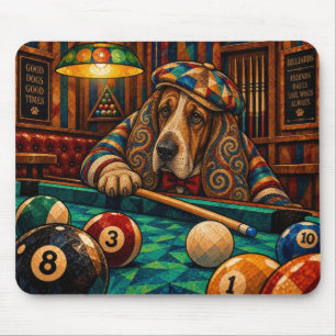 Tapis De Souris Basset Hound, Mosaïque Géométrique